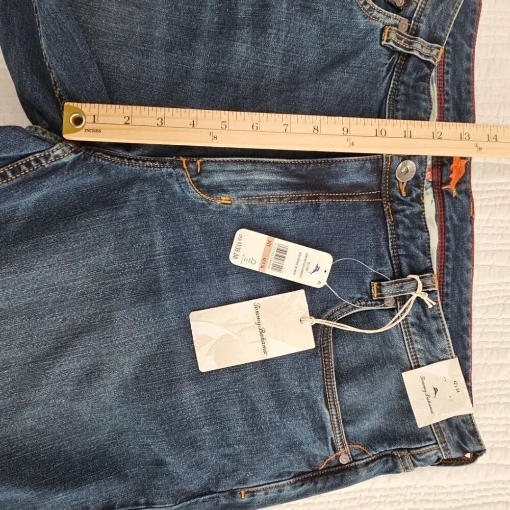 NWT Tommy Bahama Sand Drifter Jeans Men's 42x34 Dark Wash New Stretch‎ Straight